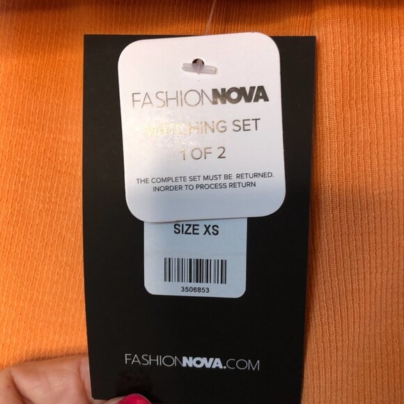FASHION NOVA Follow Through Biker Short Set XS NWT - Picture 4 of 14